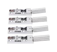 Keenso Puente para bajo de Guitarra sin Cabeza de 4 Cuerdas, Ajustable CNC, Estabilidad de Afinación de Precisión, para Entusiastas del bajo Eléctrico (SILVER)