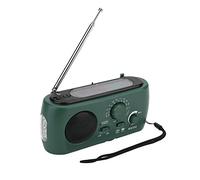 Keenso Radio Solar con Linterna LED, manivela Solar Radio Am/FM con Linterna LED Cargador de teléfono de Emergencia