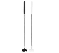 Keenso Rascador de Espalda Retráctil de Acero Inoxidable Portátil, Accesorios para el Hogar, Práctico Masajeador para Rascar la Espalda, Paquete de 2