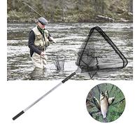 Keenso Red de desembarco de Pesca Plegable 1M, se extiende de 72 cm a 170 cm, Mango de Poste telescópico para la Captura de Peces, para Principiantes y Pescadores avanzados