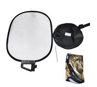 Keenso Reflector Difusor de Luz para Fotografía, Tablero Reflector 5 en 1 de Poliéster, 60x75 Cm, Plegable con Plata, Oro, Blanco, Negro, Translúcido para Retratos de Estudio, Iluminación de Vídeo