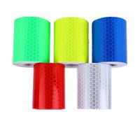 Keenso Reflejando Pegatinas de Correa de Advertencia de Seguridad para Electrodomésticos Rollo de Banda Reflectante para Motocicletas 1 PCS Material de PVC