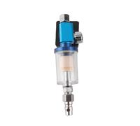 Keenso Regulador de Aire Digital con Filtro de y Manómetro para Compresores de Aire Conector Azul y Transparente de 1/4 pulg.