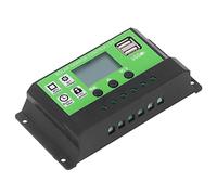 Keenso Regulador de carga solar ajustable regulador de batería duradero para panel solar con pantalla LCD 12 V 24 V adaptable para uso doméstico/industrial (10 A)