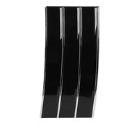 Keenso Rejilla de Ventilación Lateral de la Carrocería, Rejilla de Ventilación Lateral Delantera ABS, Negro Brillante con Tira Cromada, Reemplazo Directo, Protección de y Actualización Exterior para