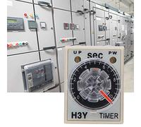 Keenso Relé de Alta Precisión H3Y-2 en Tiempo, Ajustable de 8 Pines para Electrodomésticos y Control Industrial, área de Retraso de 0-10 (24 VCC)