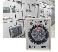 Keenso Relé de Alta Precisión H3Y-2 en Tiempo, Ajustable de 8 Pines para Electrodomésticos y Control Industrial, área de Retraso de 0-10 (220VAC)