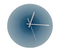 Keenso Reloj de Pared Redondo Grande con Diseño de Puesta de Sol, Reloj de Cuarzo de 12 Pulgadas, sin Tictac, para Aula, Oficina, Cronometraje Preciso (Blue)