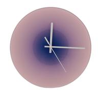 Keenso Reloj de Pared Redondo Grande con Diseño de Puesta de Sol, Reloj de Cuarzo de 12 Pulgadas, sin Tictac, para Aula, Oficina, Cronometraje Preciso (Azul Degradado)