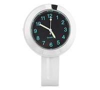 Keenso Reloj para Manillar de Motocicleta, Hora Precisa, Aleación de Aluminio Resistente Al Agua, Resistente a los Golpes, con Batería CR2025 de 200 MAh Incorporada, para Manillares (Plata