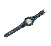 Keenso Reloj, Reloj de Hombre Multifuncional Caja de ABS Cubierta Inferior Impermeable de Acero Inoxidable Hebilla Camuflaje Color 12 de 24 Horas Digital para Estudiante (Azul