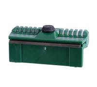 Keenso Riel de Barra Guía de Cadena de Motosierra Universal Verde con Profundidad: Adecuado para Afilar Barras de Sierra, Tamaño de 11 * 6 * 4 Cm para Diversas Tareas de Mantenimiento de Jardines