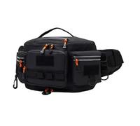 Keenso Riñonera Oxford Impermeable de Gran Capacidad, Ideal para Pesca, Ciclismo y Actividades Al Aire (Black)