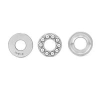 Keenso Rodamiento de Empuje de Bolas Axiales 5 Piezas Rodamientos de Empuje de bajo Ruido y Alta Precisión para Mantenimiento de Equipos Material de Acero Diámetro Exterior de 28 Mm