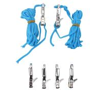 Keenso Rodillo de Cuerda con Rodillo de Latón de Grado Marino y Resorte de Acero Inoxidable, Tensor de Cuerda para Acampar, Navegar, Actividades Al Aire Libre, Ajustador de de 3 Mm y 4 Mm