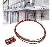 Keenso Rosherente de Alambre de Alambre de de Acero de 10 M con 2 Accesorios de Cable para la Instalación de Alimentación de Telecomunicaciones (25m (incluidos dos arneses de cable))