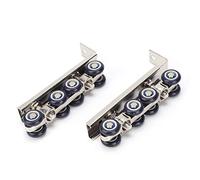 Keenso Rueda Colgante de Polea de Puerta Corredera para Bricolaje, Rueda Colgante Silenciosa con Rodamientos Múltiples Engrosados para Puertas Correderas Resistentes, Paquete de 2 - Uso Doméstico