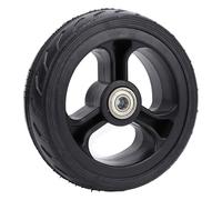 Keenso Rueda de Goma Maciza de 5 Pulgadas, Repuesto de Rueda de Goma con Rodamiento, Adecuada para Cortadoras de Csped