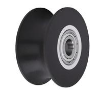 Keenso Rueda de Polea, Acero Inoxidable Resistente a la Abrasión Resistente Al Desgaste de 79 Mm con Rodamientos Sellados para Equipos de Gimnasio y de Polea para Puertas de Garaje