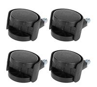 Keenso Ruedas giratorias de plástico resistentes para camas de almacenamiento, paquete de 4 ruedas universales de gabinete de 1,5 pulgadas