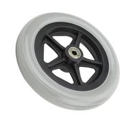 Keenso Ruedas para Sillas de Ruedas Reemplazo de Delantera de Goma Gris de 7 Pulgadas, Capacidad de Carga de 120 Kg Diseño Antideslizante Duradero para Caminantes Discapacitados y Carros Médicos