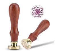 Keenso Sello de Cera, de Madera, Cabeza de Latón, Diseño Retro Clásico para Invitaciones de Boda y Manualidades (Categoría de planta: 039)