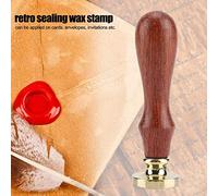 Keenso Sello de Cera, de Madera, Cabeza de Latón, Diseño Retro Clásico para Invitaciones de Boda y Manualidades (Tipo de planta: 009)