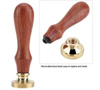 Keenso Sello de Cera, de Madera, Cabeza de Latón, Diseño Retro Clásico para Invitaciones de Boda y Manualidades (Categoría de planta: 091)