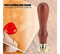Keenso Sello de Cera, de Madera, Cabeza de Latón, Diseño Retro Clásico para Invitaciones de Boda y Manualidades (Categoría de planta: 012)