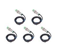 Keenso Sensor de proximidad inductivo IP65 de 8 mm, 5 unidades, con protección contra cortocircuitos para la industria de máquinas herramientas, interruptor de proximidad M18 6-36 V CC para sistemas