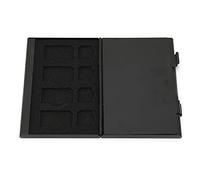Keenso SIM - Casos DE Tarjeta para APLICACIÓN DE Viaje, CAMBITO Portable -SABILLO DE Memoria Caja SIM DE Aluminio Ligero para 16, Negro