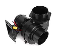 Keenso Soplador de Aire de Sentina, Ventilador de Ventilación ABS Negro Resistente a la Corrosión de Alto Flujo DC 130CFM, con Brida de Instalación y Soporte Flexible, para Ventilación (12V)