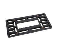 Keenso Soporte de Etiqueta Frontal, Kit de Montaje de Soporte de Placa de Matrícula de Plástico ABS Negro con Tornillos de Acero Inoxidable, Diseñado para la Instalación de Matrícula de Vehículo