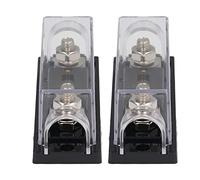 Keenso Soporte de Fusible en Línea de Cobre PC 200A 48V, 2 Unidades, con