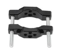 Keenso Soporte de Horquilla Delantera para Motocicleta, 2 Piezas Soporte de Montaje de Luz de Metal ABS con Orificios para Tornillos de Doble Cara, para Instalación de Barra Protectora