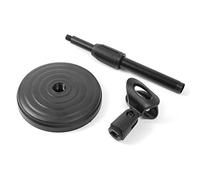 Keenso Soporte de Micrófono Ajustable Desmontable Soporte Universal para Micrófono de Escritorio Base Ponderada para Sala de Transmisión en Vivo Tubo de Metal de Plástico ABS