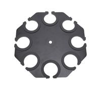 Keenso Soporte de Micrófono de Acero Al Carbono Forrado de Silicona, Soporte Universal de 3,6 Cm para Micrófono, Estante de Almacenamiento para Montaje en Pared de Estudio en Casa (8 agujeros)