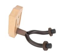 Keenso Soporte de pared para guitarra de madera de haya y hierro con funda de goma, soporte de pared en forma de U para bajo eléctrico acústico, guitarra clásica, ukelele, estudio en casa (tipo 2)