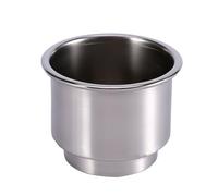 Keenso Soporte para Bebidas con Apertura, Soporte para Latas de Bebidas de Acero Inoxidable, Paquete de 2, 4,1 Pulgadas y 3,7 Pulgadas, Almacenamiento de Tazas de Dos Etapas con Drenaje para Coche,