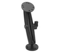 Keenso Soporte para Buscador de Peces, Base Redonda de Doble AMPS de Aleación de Aluminio con Cabezal de Bola de 1 Pulgada, Reemplazo para Kit de, Compatible con GPS Lowrance (17cm)