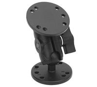 Keenso Soporte para Buscador de Peces, Base Redonda de Doble AMPS de Aleación de Aluminio con Cabezal de Bola de 1 Pulgada, Reemplazo para Kit de, Compatible con GPS Lowrance (6cm)