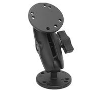 Keenso Soporte para Buscador de Peces, Base Redonda de Doble AMPS de Aleación de Aluminio con Cabezal de Bola de 1 Pulgada, Reemplazo para Kit de, Compatible con GPS Lowrance (9cm)