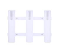 Keenso Soporte para Caña de Pescar de Plástico ABS para Barco, Soporte para Caña de Pescar, Estante de 3 Tubos de 9,8 X 12,2 Pulgadas con Accesorios de Montaje para Barco, Camión, Kayak, Yate,