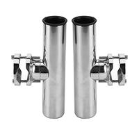 Keenso Soporte para Caña De Pescar para Montaje En Riel De Barco, 2 Piezas De Acero Inoxidable Ver Estante para Caña De Pescar Montaje En Riel De 32 Mm A 50 Mm para Abrazadera De Estilo De Torneo