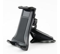 Keenso Soporte para Teléfono CD para Automóvil, Rotación de 360 Grados, Material de Pegamento Suave ABS, Soporte para Automóvil con Estructura de Hebilla para Teléfonos y Tabletas iOS