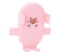 Keenso Soporte para Teléfono de Bicicleta Pink Pig Soporte de Manillar de Liberación Rápida para Scooter Eléctrico, para Teléfono ABS PVC con Absorción de Golpes con Lindo Patrón de Animales,