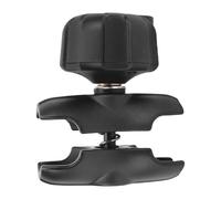 Keenso Soporte para Teléfono de Motocicleta, Brazo Corto de Doble Enchufe de Metal, Soporte de Bola Estable para Teléfonos y Buscadores de Peces