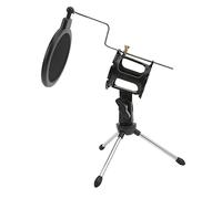 Keenso Soporte Plegable para Micrófono a Prueba de Golpes, Juego de Soporte para Filtro Pop, ángulo Ajustable, Grabación Clara Realista para Estudio, de Micrófono de Transmisión en Vivo para Estudio