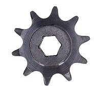 Keenso Sprocket de Acero Inoxidable, 10 Dientes para Eje Hexagonal | Material duradero, tamaño de orificio de 8 mm, fácil instalación, admite diversas aplicaciones