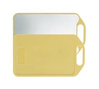 Keenso Tabla de Cortar de Doble Cara Tabla de Cortar Duradera de Acero Inoxidable para el Dormitorio de la Cocina del Hogar, de de PP Antideslizante para Uso Familiar Pequeño (Limon amarillo)